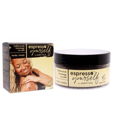Vanilla Coffee Scrub - Exfoliating Body & Face Polish for Smooth Skin | Invigorating Vanilla Scent | 4 Oz - Naturally Radiant Skin - Buy Online on GoSupps.com