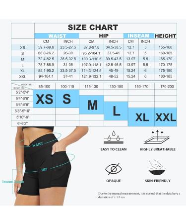 Glacspyg Women's High Waist Cycling Pants - Short Sports Trousers for Yoga Gym & Fitness - Black Leggings with Pockets - Buy Online on GoSupps.com