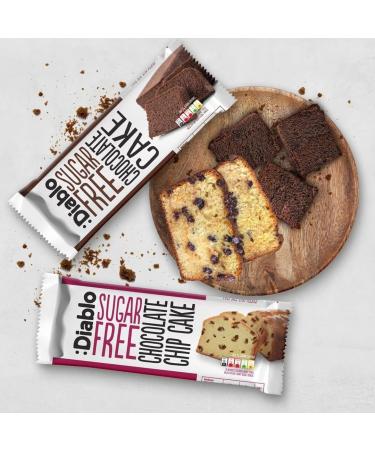 Diablo Sugar Free Mix Flavour Cakes 200g (Pack of 3) Orange Flavour Chocolate & Chocolate Chip - Buy Online on GoSupps.com