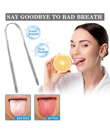 Stainless Steel Tongue Scraper for Effective Oral Care - Adults & Kids - Buy Online on GoSupps.com