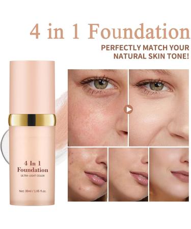 EONFAVE Foundation Color Changing 4in1 Flawless Concealer foundation makeup breathable and light liquid foundation makeup color changing foundation for all skin tones - Buy Online on GoSupps.com