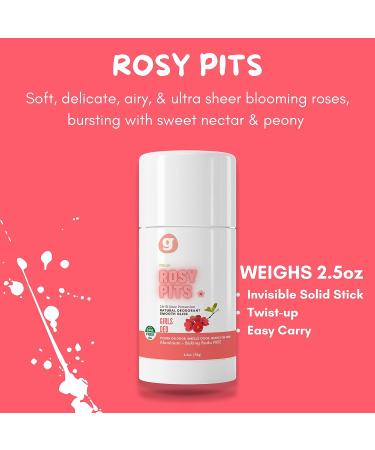 Girls 100% Natural Deodorant with Tea Tree Essential Oil | Aluminum and Baking Soda Free | Rosy Pits 2.5 oz (Pack of 1) - Buy Online on GoSupps.com