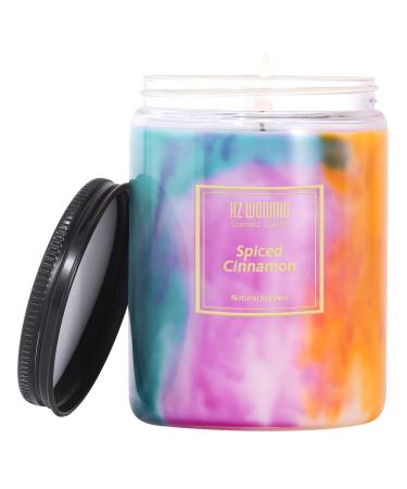 Scented Candles | Spiced Cinnamon Candle |Soy Wax Jar Candle| Extra Strong and Long Lasting Scented Candles| Holiday Aromatherapy Candle | Funny Birthday Gifts for Women|9.5oz 80 Hour Burn Spiced Cinnamon 9.5 oz