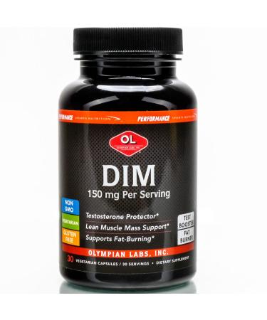 Olympian Labs DIM 150mg - DIM Diindolylmethane Supplement Capsules Perfect for Supporting Estrogen & Hormone Balance, Acne Treatment, PCOS, & Aid in Fitness Regimes and Bodybuilding - 30 Capsules (30 Day Supply) 30 Count
