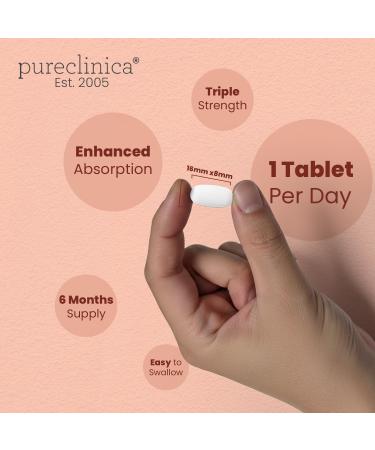  pureclinica Hyaluronic Acid 300 mg x 1080 tablets (3-year supply). Triple Strength Hyaluronic Acid. 300% stronger than other HLA tablets - Buy Online on GoSupps.com