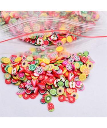 Mezerdoo 10000pcs/pack Nail Art 3d Fruit Feather Flowers Mix Designs Tiny Slices Polymer Clay DIY Beauty Nail Stickers Decorations (fruit) - Buy Online on GoSupps.com