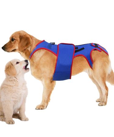 GUANGLU Dog Back Brace Support | Pet Back Bracer for IVDD | D-Ring and Reflective Strips Back Protector Support Helps Hurt Relief Dogs Back