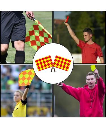 Inonix Soccer Referee Flag Set with Red Yellow Cards, Notebook, Pencil & Whistles - Coach Style 1 - Buy Online on GoSupps.com