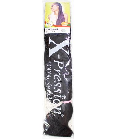 X-PRESSION (Xpression) Ultra Hair Braid (Braiding) Extension Choice of Colours (1B Natural Black) - Buy Online on GoSupps.com