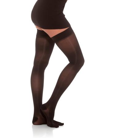 JOMI Compression Thigh High Stockings 8-15mmHg Sheer Closed Toe - X-Large Black - Buy Online on GoSupps.com