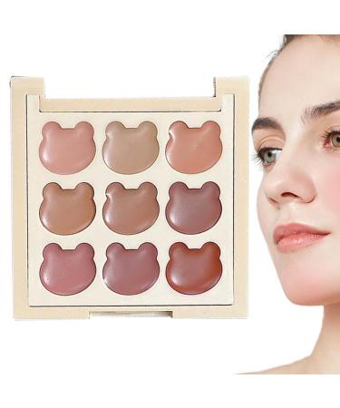 Makeup Lip Gloss Palette | 9 Shades Lipstick Palette | Resistant Matte Shades with Intense Pigmentation - Ideal for Teens Students and Young Girls