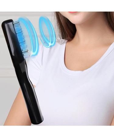 Ruiqas Micro- Current Vibration Scalp Massager Comb with Red Blue Light 1-9 Massage Levels - Buy Online on GoSupps.com