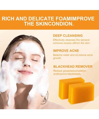 Kojic Acid Soap Turmeric Soap For Face And Body Moisturizing Turmeric Soap Hyperpigmentation Smooth Skin 2x100g Soaps 1pc Wooden Soap Holder - Buy Online on GoSupps.com