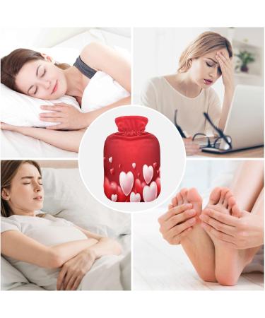 Buy Lovely Realistic Vector Heart Hot Water Bottle & Cover - Soft & Warm 2L for Winter Relief | Perfect for Bed Hand Neck & Shoulders - Buy Online on GoSupps.com