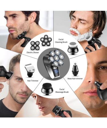Vsmooth Bald Head Shaver for Men - Rotary Multifunctional Electric Shaver for Close Face Shaving - Cordless & Waterproof Rechargeable Razor - Buy Online on GoSupps.com