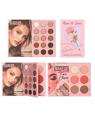 Eyeshadow Palette and Makeup - 21 Colors Book Style Blush Makeup Kit | Full Face Palette | For Women Girls and Enthusiasts Daily Use Wedding Party