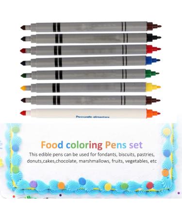 Food Coloring Markers Multi-Color Food Writing Pens Transfer Edible Black Coloring Pens Fine-Pointed Edible Markers Used for Fondant Cake Chocolate Blue - Buy Online on GoSupps.com