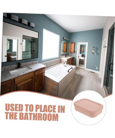 ETHZZLE Sealed Silicone Soap Dish Travel Soap Case Toilet Soap Holder Travel Bar Soap Container Soap Storage Holder Washing Soap Holder Square Student Pink Storage Rack Silica Gel Pink 15.00X9.85X4.30CM - Buy Online on GoSupps.com