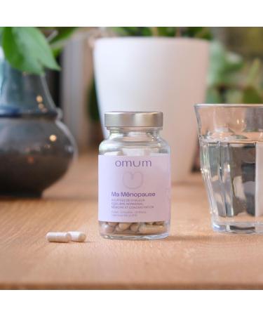 OMUM - My Menopause Supplement Hot Flashes Memory Concentration Fatigue Hormonal Balance - 42 capsules 3 weeks - Pollen Griffonia Citicoline Vitamins B6 B12 Natural France Vegan - Buy Online on GoSupps.com