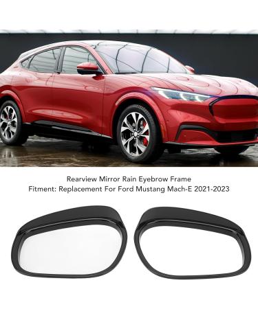 Mustang Mach E 2021-2023 Return Rain & Eyebrow Frame - Durable Scratch-Resistant Door Wing Mirror Cover in Shiny Black - Buy Online on GoSupps.com