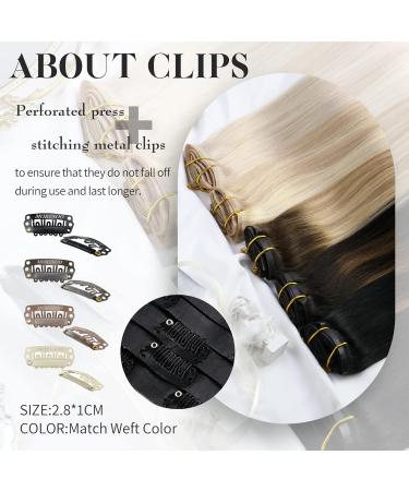 Moresoo Seamless Clip in Human Hair Extensions Darkest Brown #2 - 16 inch 120g Remy Hair 7pcs Set - Buy Online on GoSupps.com