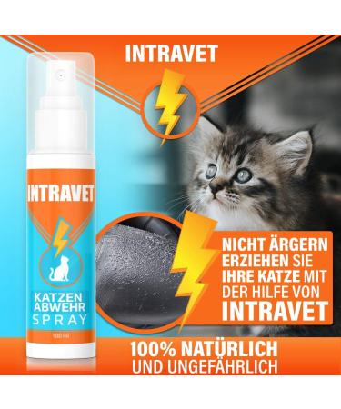 Saint Nutrition Intravet Cat DEFENSE Spray - Effective Indoor & Outdoor Cat Repellent by Tomcat - Stop Cats from Entering Your Space - Buy Online on GoSupps.com