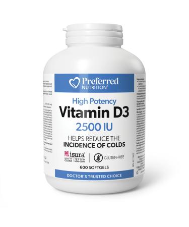 Preferred Nutrition Vitamin D3 2500 IU 600 softgels