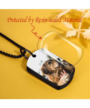 Fanery Sue Personalized Ash Necklace for Dogs - Custom Pet Urn Jewelry for Pet Cremation - Memorial Keepsake Necklace in Black - Buy Online on GoSupps.com