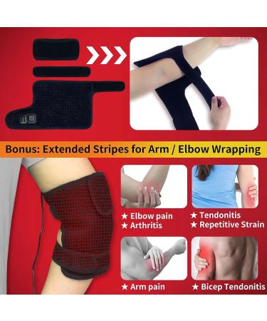 ELEKHEAL Hand & Wrist Heating Pad Wraps - Auto Shut Off Therapy for Carpal Tunnel, Arthritis, Tendonitis, Joint Pain - Medium Size - Buy Online on GoSupps.com