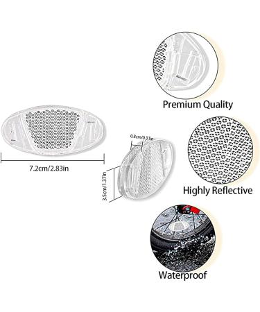 XHBTS 8 Pcs Reflective Bicycle Wheel Rim Lights - White | Bike Warning Reflector MTB Road Spoke Accessories - Buy Online on GoSupps.com