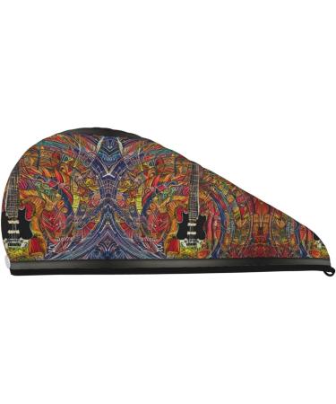 Buy Color Acoustic & Guitar Coral Velvet Quick-Dry Hair Towel Wrap Perfect for Travel & Home Unisex Dry Hair Cap - Buy Online on GoSupps.com