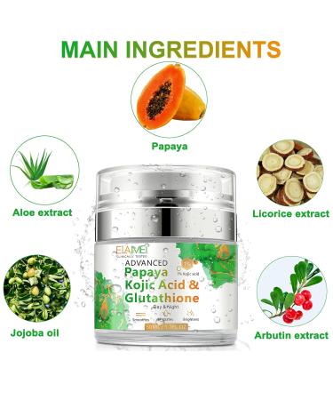 TEEROVA Papaya Cream Anti-aging Hydrating Natural Formula with Glutathione for Nourishing Dry Skin Day & Night Face Moisturizer 50ML - Buy Online on GoSupps.com