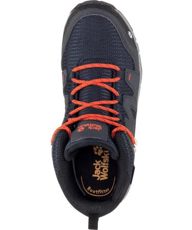 Jack Wolfskin MTN Attack 3 Texapore Mid K Hiking Boot Big Kid - Size 11 Dark Blue/Orange - Buy Online on GoSupps.com