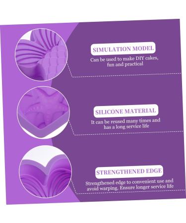 OUNONA 2pcs Mermaid Cake Mold Mini Candy Broiler Pan for Oven Mermaid Tail Ice Mold Butter Molds Oven Baking Tool Silicone Soap Mold Candy Mold Fishtail Baking Tools Silica Gel 24X17X4CMx2pcs Random Colorx2pcs - Buy Online on GoSupps.com