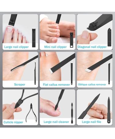 Beaucare 18-Piece Stainless Steel Manicure Pedicure Set with Travel Case - Professional Grooming Kit for Nail Care - Buy Online on GoSupps.com