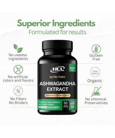 Spirulina Chlorella 3000mg + Ashwagandha 2000mg with Lemon Balm & Black Pepper Natural Detox & Stress Support Vegan Capsules Made in USA - Buy Online on GoSupps.com