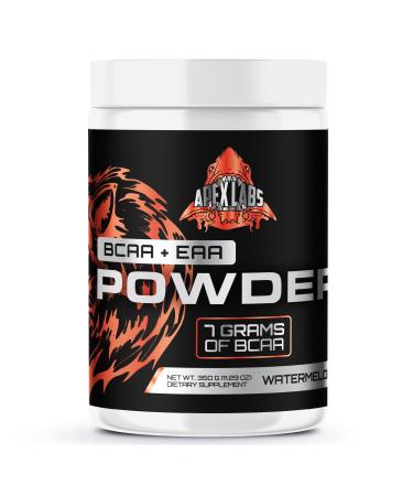 Apex Labs EAA + BCAA Powder | Muscle Recovery & Lean Muscle Growth | 9 Essential Amino Acids for Intra Workout or Post Workout Recovery | 12g EAAs Per Serving | Watermelon 25 Servings