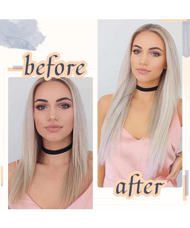 RUNATURE White Blonde Tape in Extensions, 16 Straight Remy Human Hair, Ice Blonde, 1-Tape, 50g - #800 - Buy Online on GoSupps.com