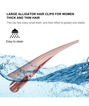 Minkissy Large Ros gold Alligator Hair Clips - 12 Metal Crocodile Hair Styling Accessories for Professional Hairdressing - Buy Online on GoSupps.com