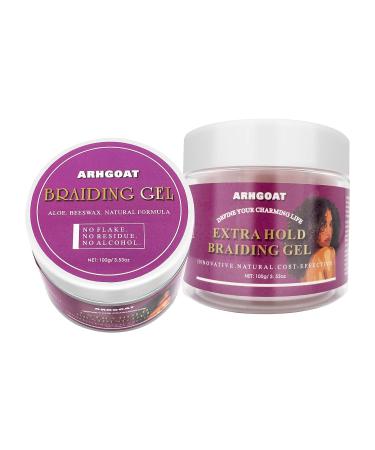 ARHGOAT Braiding Gel for Dreadlock Locs Hair 3.53oz - Strong Hold, Attractive Scent, No Flake - Natural Hair Products for Black Women - Buy Online on GoSupps.com