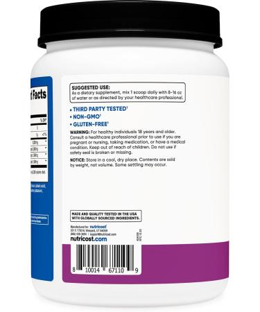 Nutricost BCAA Powder (Grape) - 120 Servings Gluten Free Non-GMO Vegetarian Optimal 2:1:1 Ratio - International Shipping Available - Buy Online on GoSupps.com