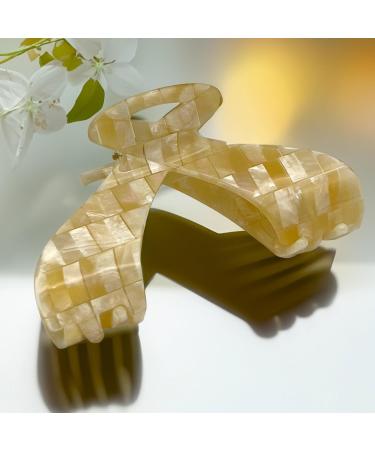 High-Quality 10 cm Large Claw Clip for Women - Perfect Hair Accessory for Thick Hair - Stylish White Hair Jewelry - Buy Online on GoSupps.com