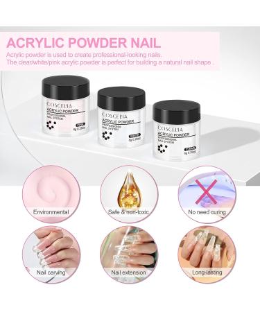 Beginner Acrylic Nail Kit with Professional Supplies - 18pcs Glitter Powder, False Nail Tips, Tools - Spring Colors - Ideal Gifts for Women - DIY - Buy Online on GoSupps.com