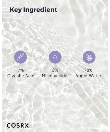 COSRX AHA 7 Whitehead Power Liquid 3.38 fl.oz - Glycolic Acid 7% Exfoliant for Pore Minimization - Korean Skin Care, Paraben-Free - Buy Online on GoSupps.com