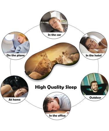 African Lions Sunset Sleep Mask - Adjustable Eye Cover for Sleeping & Travel - Blocks Light for Men and Women - Buy Online on GoSupps.com