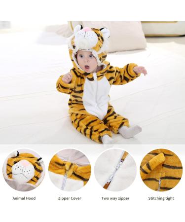 COOKY.D Unisex Winter Hooded Romper Jumpsuit 6-12 Months Tiger Print - Buy Online on GoSupps.com