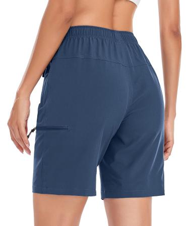 Nomolen Women's Hiking Cargo Shorts - Quick Dry Lightweight Athletic Golf Casual Summer Shorts - UPF 50+ Navy Blue XL - Buy Online on GoSupps.com