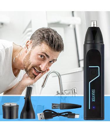 Nose Hair Trimmer for Men Eyebrow and Facial Hair Removal Machine Powerful hair clipper with motor detail Waterproof electric hair clipper interchangeable head trimmer for eyebrows - Buy Online on GoSupps.com