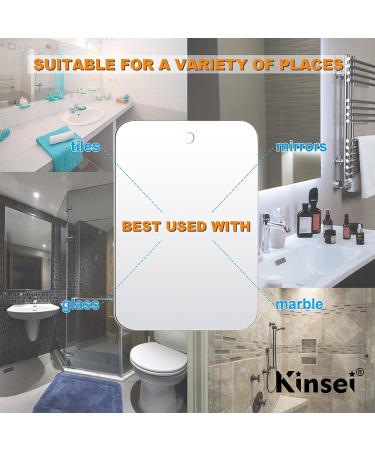 Fogless Shower Mirror for Shaving - Large 11X7.48 inch with Hooks | Frameless Men's Shaving Mirror - Buy Online on GoSupps.com