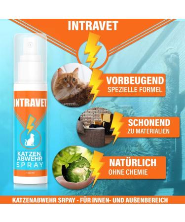 Saint Nutrition Intravet Cat DEFENSE Spray - Effective Indoor & Outdoor Cat Repellent by Tomcat - Stop Cats from Entering Your Space - Buy Online on GoSupps.com